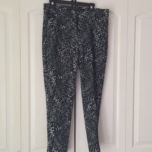 Black stripped  dress pants. Size 14 $15.00